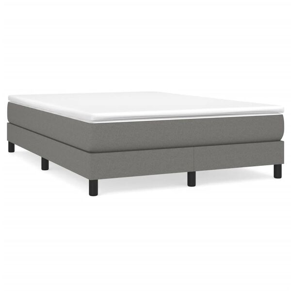 vidaXL Boxspringbettgestell Dunkelgrau 140x190 cm Stoff