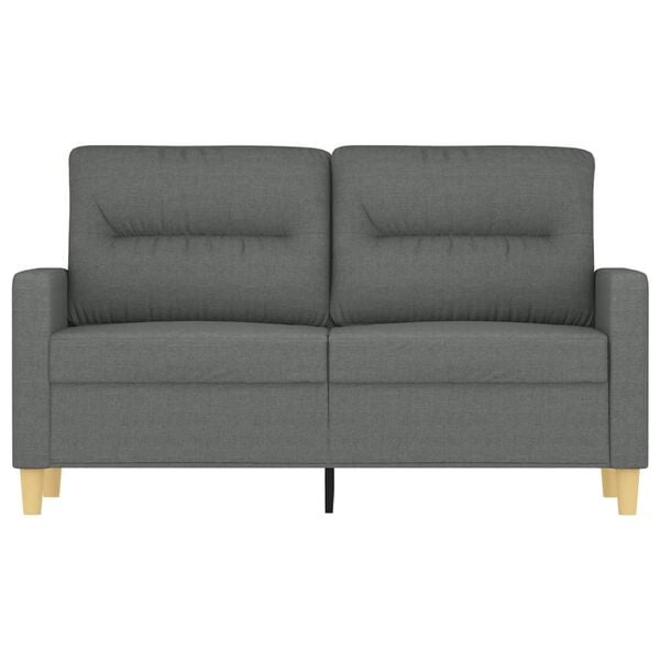 vidaXL 2-Sitzer-Sofa Dunkelgrau 120 cm Stoff