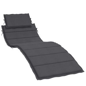 vidaXL Sonnenliegen-Auflage Melange Anthrazit 186x58x4 cm Stoff