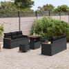 vidaXL Gartensofa-set 9 pcs Schwarz Poly-Rattan