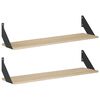 vidaXL Wandregale 2 stk. Sonoma-Eiche 80 x 20 x 17 cm