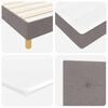 vidaXL LED Boxspringbett mit Matratze Taupe 120 x 200 cm Stoff
