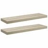 vidaXL Schweberegale 2 Stk. Eiche-Optik 80x23,5x3,8 cm MDF