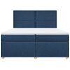 vidaXL Boxspringbett mit Matratze Blau 200x200 cm Stoff