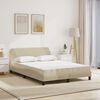 vidaXL Bett mit Matratze "Dover" Creme 120x200 cm Stoff