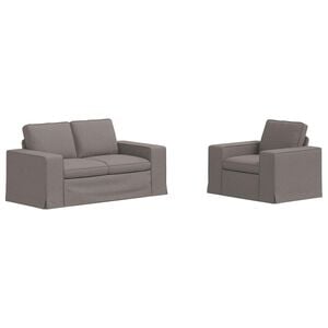 vidaXL Sofa 2 pcs Taupe