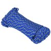 vidaXL Bootsseil Blau 3 mm 50 m Polypropylen