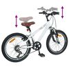 vidaXL Kids Mountain Bike 20 Zoll 6-Speed f&uuml;r 5-8 Jahre alt Wei&szlig;