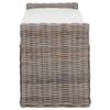 vidaXL Sitzbank mit Stauraum mit Kissen Grau 110 x 40 x 50 cm Rattan