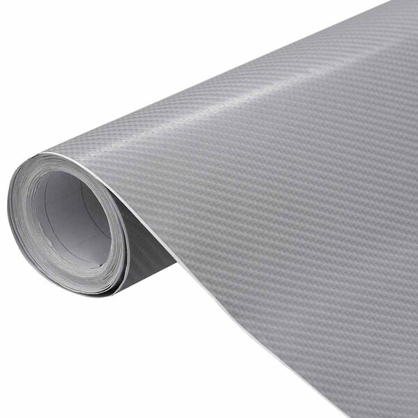 vidaXL Autofolie 4D Silber 100x150 cm