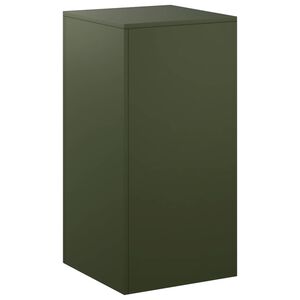 vidaXL Pflanzenst&auml;nder Olivgr&uuml;n 40 x 40 x 80 cm Wetterfeststahl