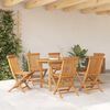 vidaXL Garten Essgruppe 7 pcs Braun Massivholz Teak