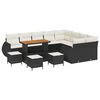 vidaXL Garten-Sofa-Set 13 pcs Schwarz Poly-Rattan