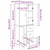 vidaXL Highboard mit Schubladen 2 pcs Artisan-Eiche Holzwerkstoff