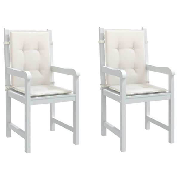 vidaXL Niedriglehner-Auflagen 2 Stk. Melange Creme 100x50x4 cm Stoff