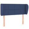 vidaXL Kopfteil mit Ohren Blau 93x23x78/88 cm Stoff