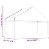 vidaXL Pavillon mit Dach Weiß 6,69x5,88x3,75 m Polyethylen