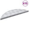 vidaXL Stufenmatten 15 stk. 60 x 18 x 2,5 cm Silber Aluminium Halbmond