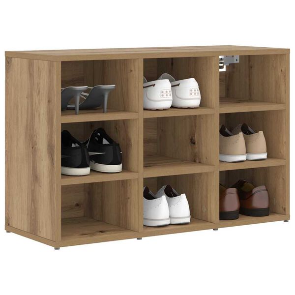vidaXL Schuhschrank Artisan-Eiche 77,5 x 30 x 51 cm Holzwerkstoff