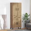 vidaXL Highboard mit Schubladen 2 pcs Artisan-Eiche 69,5 x 34 x 180 cm