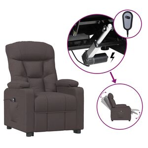 vidaXL Relaxsessel Elektrisch Dunkelbraun Stoff