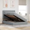 vidaXL Bett mit Stauraum und LED Hellgrau 140 x 190 cm Polyester