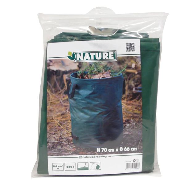 Nature Gartenabfallsack Rund 240 L Gr&uuml;n