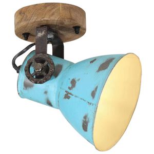 vidaXL Wandleuchte 25 W Blau 11,5x11,5x25 cm E27