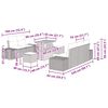 vidaXL Gartensofa-set mit Kissen mit Speicher 8 pcs Beige Poly Rattan