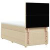 vidaXL Boxspringbett mit Matratze Creme 100x200 cm Stoff