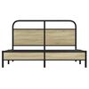 vidaXL Bettgestell ohne Matratze 150x200 cm Sonoma-Eiche Holzwerkstoff