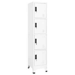 vidaXL Schlie&szlig;fachschrank Wei&szlig; 38x45x180 cm Stahl