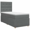 vidaXL Boxspringbett mit Matratze Dunkelgrau 80 x 200 cm Stoff