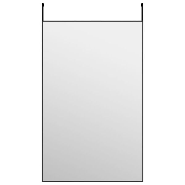 vidaXL T&uuml;rspiegel Schwarz 50x80 cm Glas und Aluminium