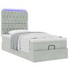 vidaXL Ottoman-Bett mit Matratzen & LEDs Hellgrau 80x200 cm Samt