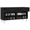vidaXL Schuhbank Schwarz 102x35x55 cm Holzwerkstoff