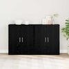 vidaXL Sideboard 2 pcs Schwarz Eichen-Optik 60 x 31 x 70 cm