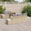 vidaXL Garten Essgruppe mit Kissen 6 pcs Beige und Grau