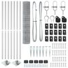 vidaXL Zaun mit Pfosten Silber 1,5 x 10 m Stahl