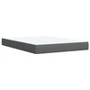 vidaXL Boxspringbett mit Matratze Dunkelgrau 140x190 cm Stoff