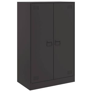 vidaXL Sideboard Schwarz 67x39x107 cm Stahl