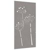 vidaXL Garten-Wanddeko 105x55 cm Cortenstahl Blumen-Design