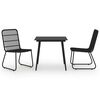 vidaXL 3-tlg. Garten-Essgruppe Poly Rattan und Glas