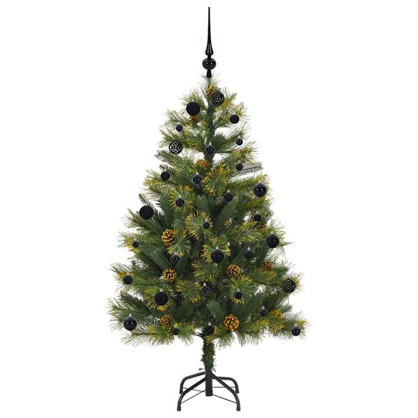 vidaXL K&uuml;nstlicher klappbarer Weihnachtsbaum mit Tannenzapfen 150 cm