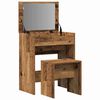 vidaXL Schminktisch mit Speicher Altholz 60 x 40 x 75 cm Holzwerkstoff