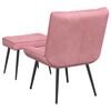 vidaXL Relaxsessel mit Hocker Rosa Samt