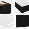 vidaXL Bett mit Stauraum und LED Schwarz 100 x 200 cm Polyester