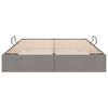 vidaXL Aufbewahrungsbett mit Kopfteil Taupe 140 x 200 cm Stoff