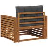 vidaXL Outdoor-Sofagarnitur Massives Akazienholz und Polyester Natur