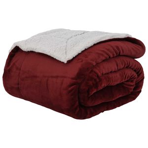 vidaXL Wohndecke Bordeauxrot 130 x 150 cm 1 kg Fleece